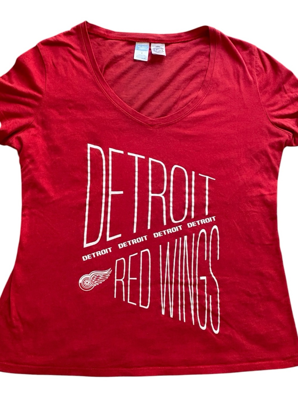 Women's Detroit Red Wings Red V-Neck Tee sleepwear